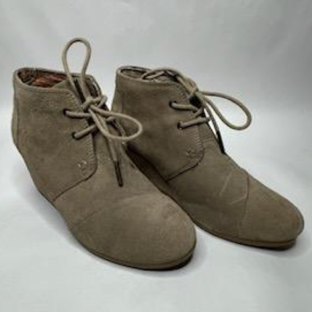 Womens Toms dessert sand wedge ankle‎ booties boots size 8.5